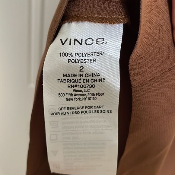 New Vince Asymmetrical Caramel Midi Skirt - Picture 6 of 6